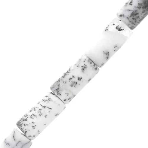 Perle tubi in pietra gemma 10x5 mm - Dendrite x5