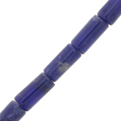 Perle tubi in pietra gemma 10x5 mm - Sodalite x5