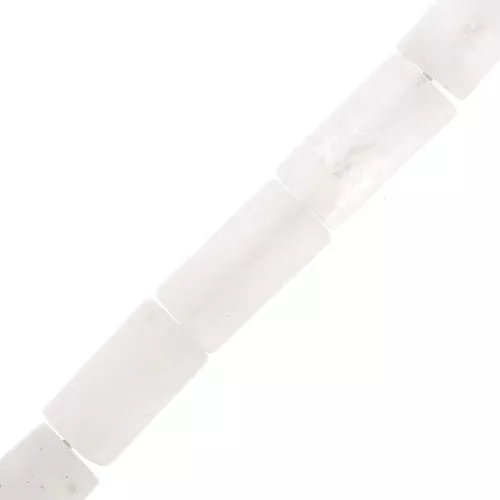 Perle tubi in pietra gemma 10x5 mm - Pietra di luna x5