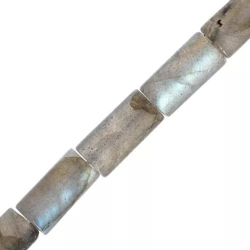 Perle tubi in pietra gemma 10x5 mm - Labradorite x5