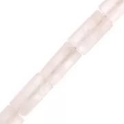 Perle tubi in pietra gemma 10x5 mm - Quarzo rosa x5