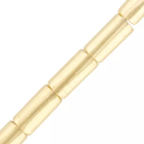 Perla tubolare 10x5 mm in pietra semipreziosa - Hydro Citrine x5
