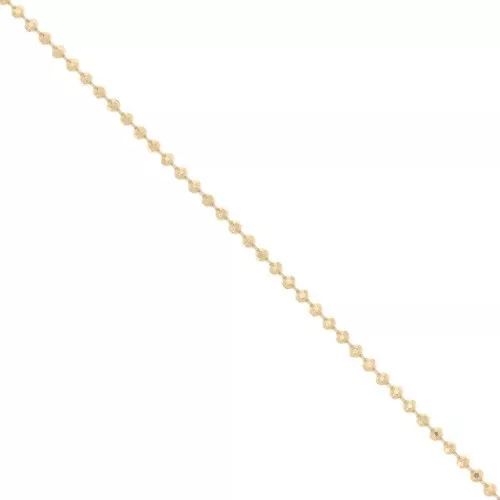 Catena maglia pallina limata 1.3 mm - Placcato oro 3 micron x50cm