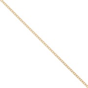 Catena maglia Gourmette limata 1.2 mm - Placcato oro 3 micron x50cm|raw }}