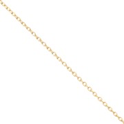 Catena maglia forzatina limata 1.3 mm - Placcato oro 3 micron x50cm|raw }}