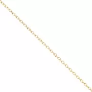 Catena maglia forzatina limata 1.3 mm - Placcato oro 3 micron x50cm