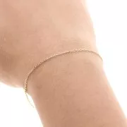 Catena maglia forzatina limata 1.3 mm - Placcato oro 3 micron x50cm