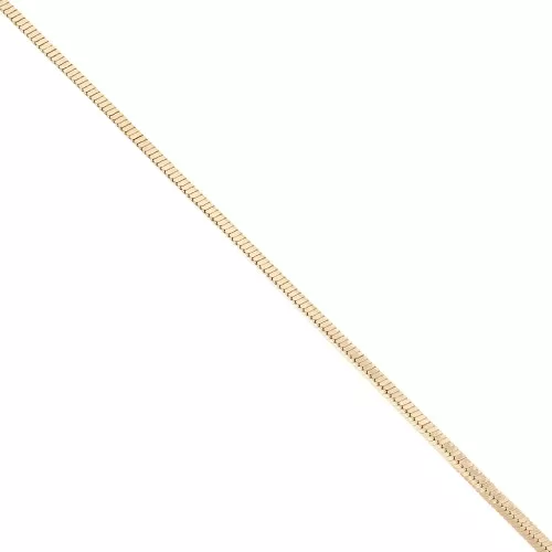 Catena maglia Serpentina quadrata 1 mm - Placcato oro 3 micron x50cm