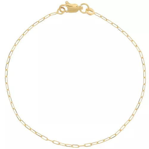 Bracciale maglia rettangolo limata 1.5 mm - Placcato oro 3 micronx1
