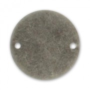 Separatore tondo liscio 2 fori mm. 25 argentato antico x1