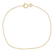 Bracciale maglia forzatina limata 1.45 mm - Placcato oro 3 micronx1|raw }}