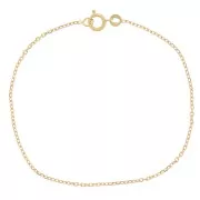 Bracciale maglia forzatina limata 1.45 mm - Placcato oro 3 micronx1