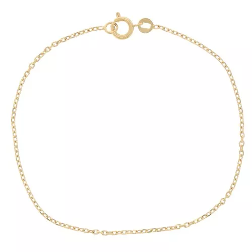 Bracciale maglia forzatina limata 1.45 mm - Placcato oro 3 micronx1