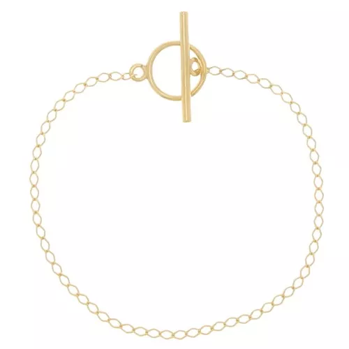 Bracciale maglia Rombo 2.1 mm e chiusura T - Placcato oro 3 micronx1