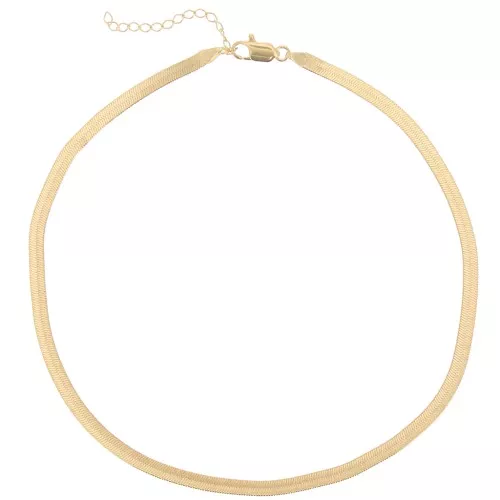 Girocollo maglia specchio 4.5 mm - Placcato oro 3 micron x45cm