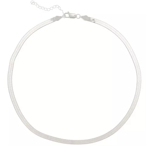 Collana a maglia catenella “Miroir” – serpente piatto – 4,5 mm – Argento 925 x 40 cm