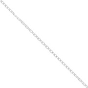 Catena maglia forzatina limata 1 mm in Argento 925 x50cm|raw }}