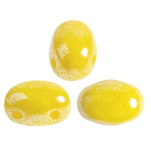 Perle in vetro Samos® di Puca® 7x5 mm Opaque Jonquil Luster x10g