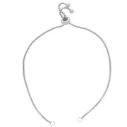 Bracciale regolabile per distanziatore - maglia Veneziana -Acciaio inox316L x22 cm