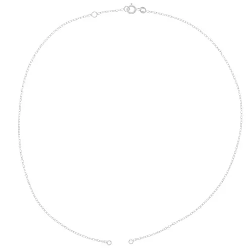Girocollo maglia Forzatina limata per distanziatore 1.4mm- Argento 925 x42 cm