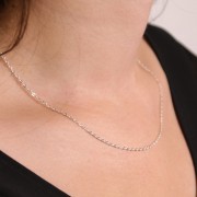 Girocollo catena maglia forzatina limata 1.6 mm- Argento 925 x42 cm
