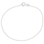 Bracciale maglia forzatina limata 1.6 mm - Argento 925 x19cm|raw }}