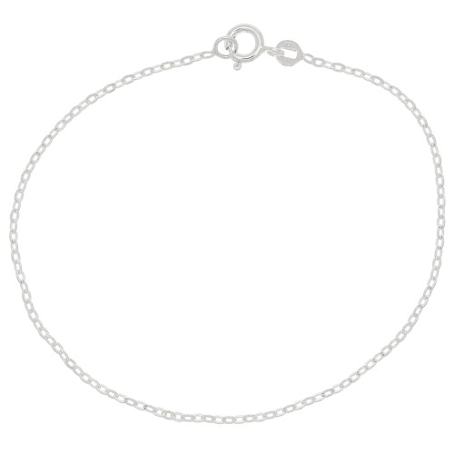 Bracciale maglia forzatina limata 1.6 mm - Argento 925 x19cm