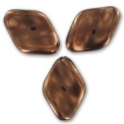 Perle attorcigliate madreperlate mm. 19x13 Maroon x10