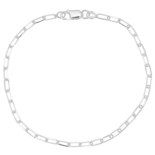 Bracciale maglia rettangolo limata 2.7 mm- Argento 925 x19cm