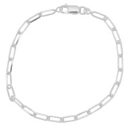 Bracciale maglia rettangolo limata 3.7 mm- Argento 925 x19cm|raw }}