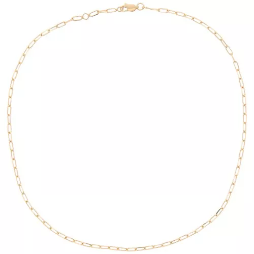 Girocollo maglia rettangolo limata 2.7 mm - Placcato oro 3 micron x42 cm