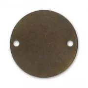 Separatore tondo liscio 2 fori mm. 25 bronzo x1