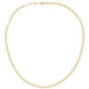 Girocollo maglia marina tonda 3.9 mm 5.6 mm - Placcato oro 3 micron x42 cm