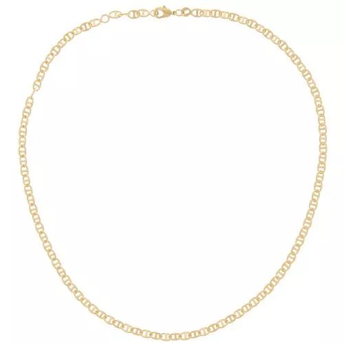 Girocollo maglia marina tonda 3.9 mm 5.6 mm - Placcato oro 3 micron x42 cm