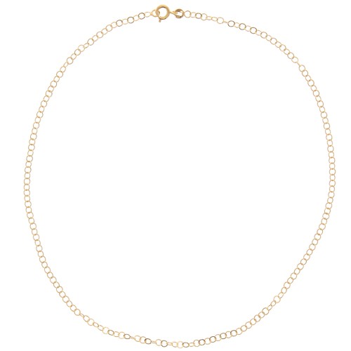 Girocollo maglia forzatina tonda placcata oro 3 micron x42 cm