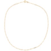 Girocollo maglia rettangolare 2.6 mm - Placcato oro 3 micron x42 cm