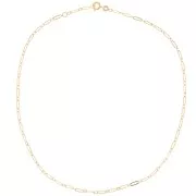 Girocollo maglia rettangolare 2.6 mm - Placcato oro 3 micron x42 cm