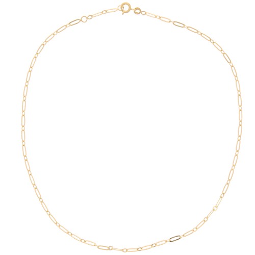 Girocollo maglia rettangolare 2.6 mm - Placcato oro 3 micron x42 cm