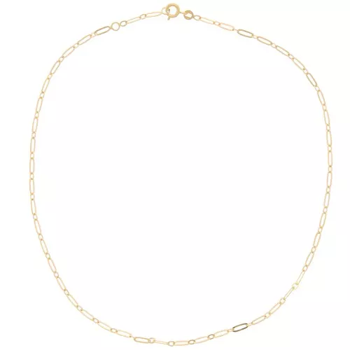 Girocollo maglia rettangolare 2.6 mm - Placcato oro 3 micron x42 cm