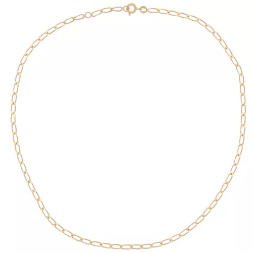 Girocollo maglia cavallo limato 2,7 mm - placcato oro 3 micron x42 cm