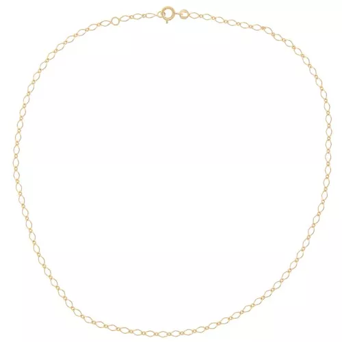 Girocollo a maglia Figaro alternato limato(1x1) 2,7mm placcato oro 3 micron x42 cm