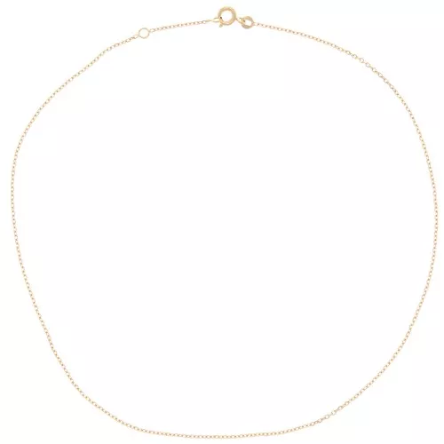 Girocollo a maglia Forzatina limata 1,45 mm placcato oro 3 micron x42 cm
