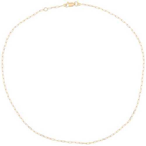 Girocollo a maglia rettangolare 1,8 mm placcato oro 3 micron x42 cm