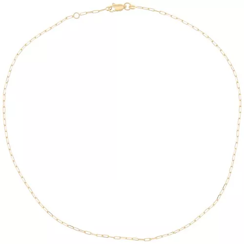 Girocollo a maglia rettangolare 1,8 mm placcato oro 3 micron x42 cm
