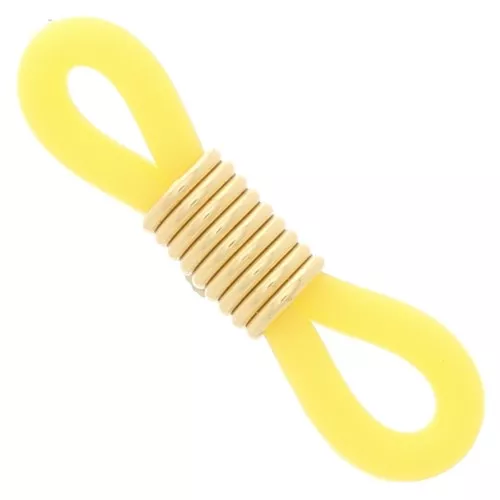 Laccetti per Occhiali a molla giallo/dorato x4