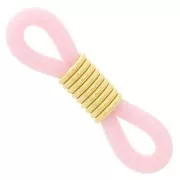 Laccetti per Occhiali a molla Rosa/dorato x4
