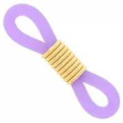 Laccetti per Occhiali a molla Viola/dorato x4