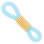 Laccetti per Occhiali a molla Blu turchese/dorato x4|raw }}