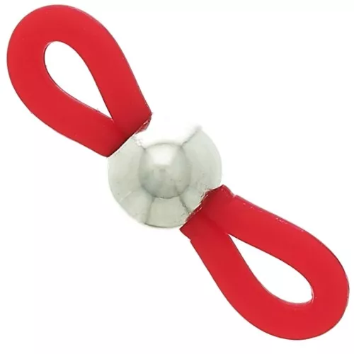 Laccetti per Occhiali Rosso/Argentato x4