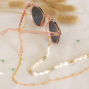 Laccetti per Occhiali Rosso/Argentato x4